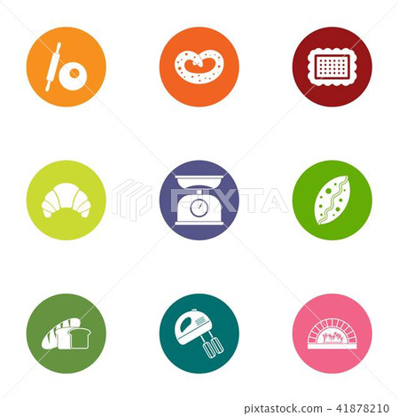 Daily bread icons set, flat style - Stock Illustration [41878210] - PIXTA