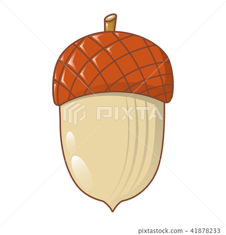 图库插图 acorn nut icon cartoon style