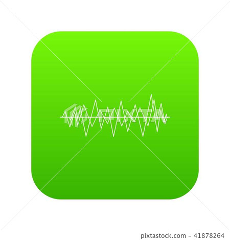 Sound wave icon digital green Sound wave icon digital green 41878264