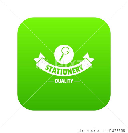 Magnifier stationery icon green vector Magnifier stationery icon green vector 41878268