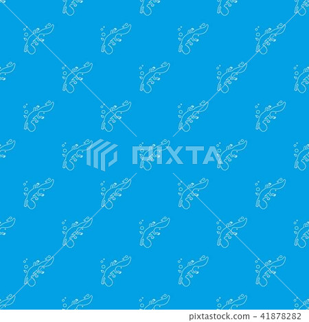 Swimming lizard pattern vector seamless blue 41878282