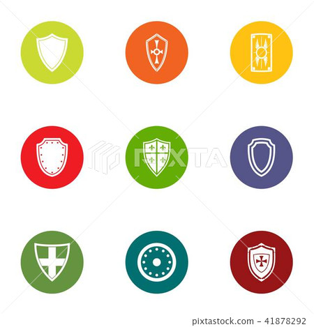 Safeguard icons set, flat style Safeguard icons set, flat style 41878292