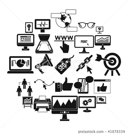 Recovering the hard drive icons set, simple style Recovering the hard drive icons set, simple style 41878339