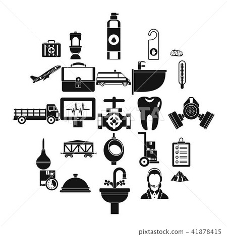 Making things icons set, simple style Making things icons set, simple style 41878415