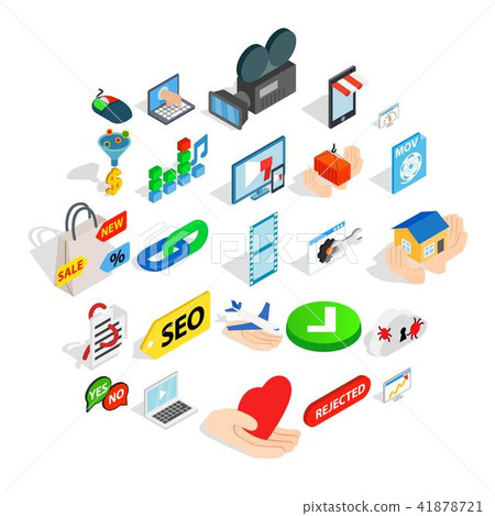 Informative icons set, isometric style 41878721