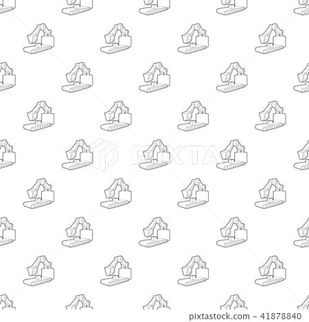 Big excavator pattern vector seamless 41878840
