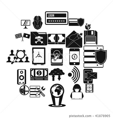 Globalization icons set, simple style - Stock Illustration [41878905] -  PIXTA