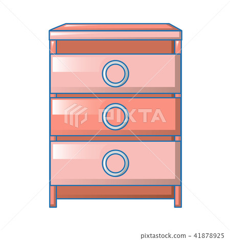 Red modern bedroom table icon, cartoon style Red modern bedroom table icon, cartoon style 41878925
