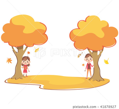 Hide in autumn leaves 41878927