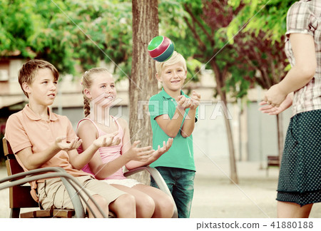 Children are playing ball Children are playing ball 41880188