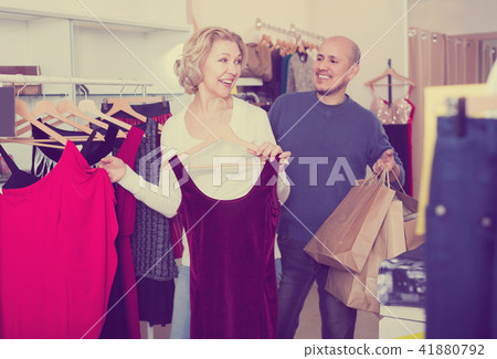 Couple choosing new fancy dress 41880792