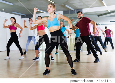 People training at dance class 41881180