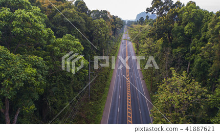 aerial view landscape of  Mountain in Krabi Thaila 41887621