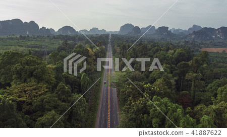 aerial view landscape of Mountain in Krabi Thaila aerial view landscape of Mountain in Krabi Thaila 41887622