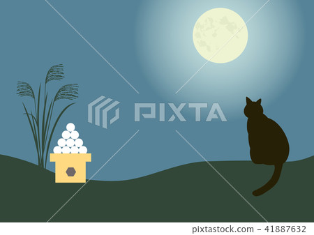 Cat to see the moonlight Cat to see the moonlight 41887632
