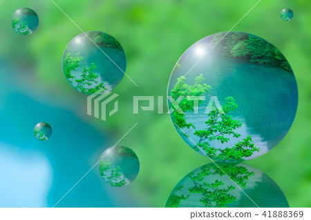 Fresh green river polka dot image 41888369