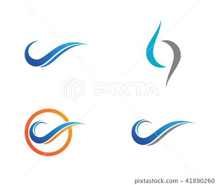 Water Wave symbol and icon Logo Template 41890260