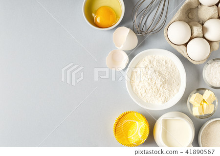 Background with ingredients for cooking, baking 41890567
