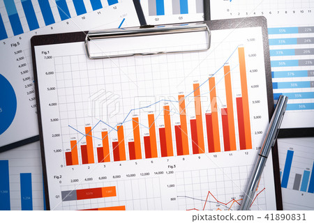 Red growth graph. A stacked report of Jinzu. Collection and analysis of statistical data. 41890831