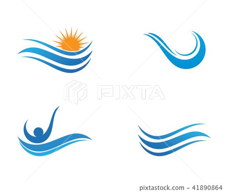 Water Wave symbol and icon Logo Template Water Wave symbol and icon Logo Template 41890864