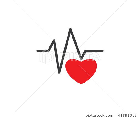 heart beat line vector 41891015