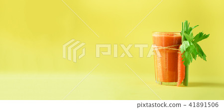 Organic carrot juice with carrots, celery on 41891506