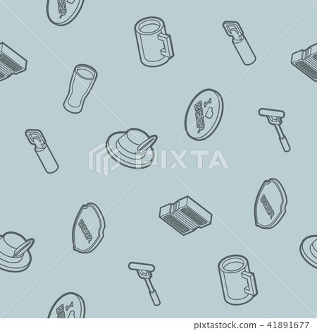 Octoberfest outline isometric pattern Octoberfest outline isometric pattern 41891677