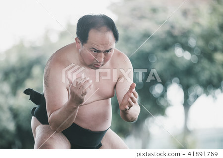 相撲 相撲選手的纏腰帶 研修 41891769