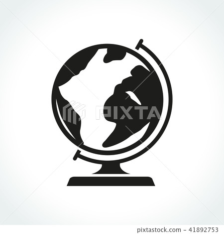 globe icon on white background - Stock Illustration [41892753] - PIXTA