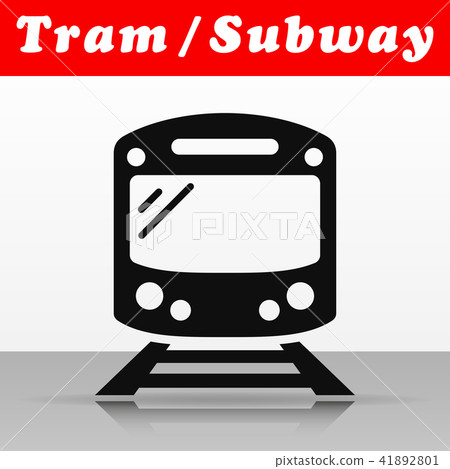 black tram vector icon design 41892801