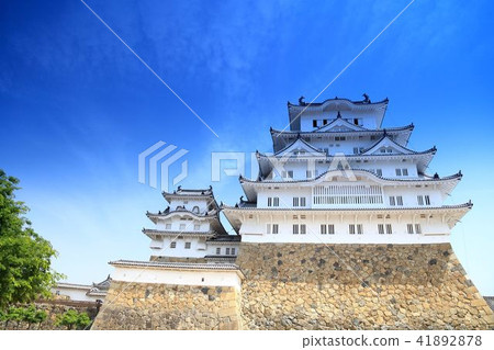 一個新鮮的綠色姬路城堡 一個新鮮的綠色姬路城堡 41892878