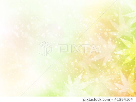 黃綠色背景秋天秋天閃耀的秋葉 黃綠色背景秋天秋天閃耀的秋葉 41894164