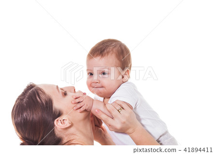 Adorable mother and baby 41894411