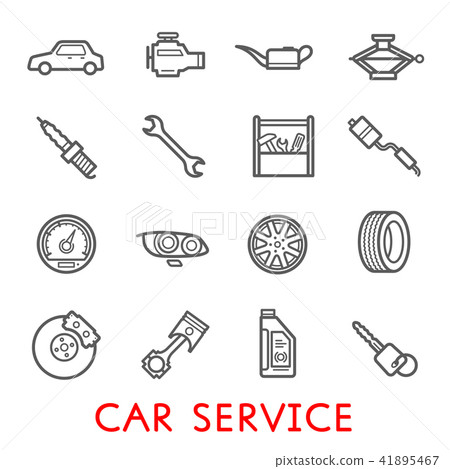 Car service station and auto repair garage icon Car service station and auto repair garage icon 41895467