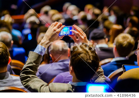 Audience listens to the lecturer Audience listens to the lecturer 41896436
