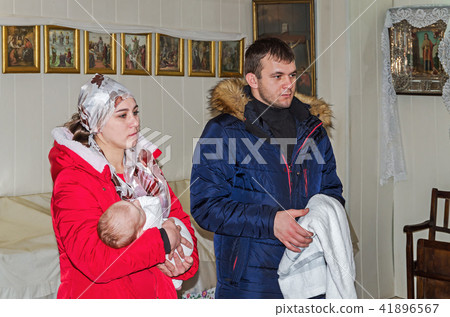 Christening of newborn 41896567