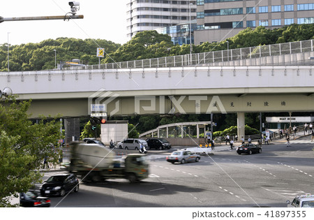 View of Tokyo cityscape in Japan Akasaka Mitsuke Overland view 41897355