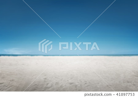 Sandy beach with ocean blue 41897753