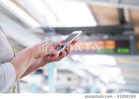 Senior female train travel active senior photography cooperation Keio Electric Railway Co., Ltd. Senior female train travel active senior photography cooperation Keio Electric Railway Co., Ltd. 41898169
