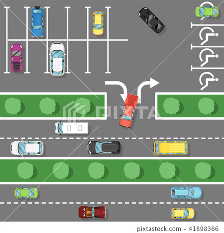 Traffic laws poster in flat style