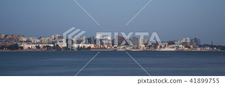 Volga river embankment in the evening in Samara, Russia. Panoramic view of the city. 3 July 2018 Volga river embankment in the evening in Samara, Russia. Panoramic view of the city. 3 July 2018 41899755