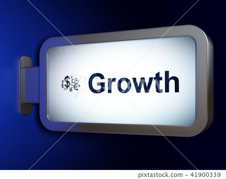 Finance concept: Growth and Finance Symbol on billboard background 41900339