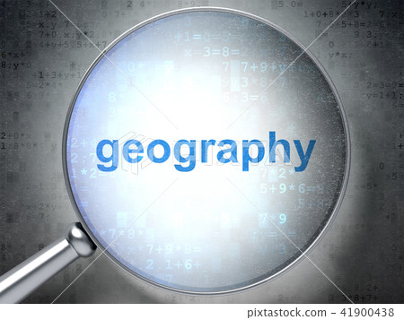 Education concept: Geography with optical glass 41900438