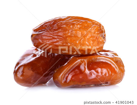 dried date on white background dried date on white background 41901043