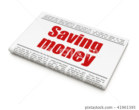 Business concept: newspaper headline Saving Money 41901395