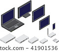 Isometric vector illustration of network devices 41901536