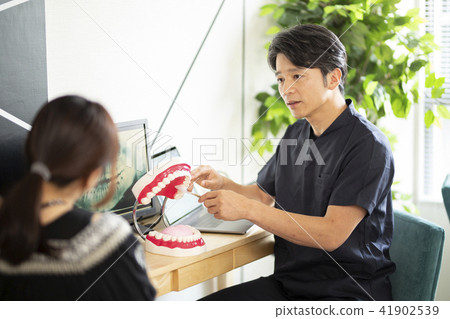 一名婦女由牙醫檢查 41902539
