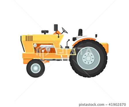 Vintage farm tractor isolatedillustration 41902870