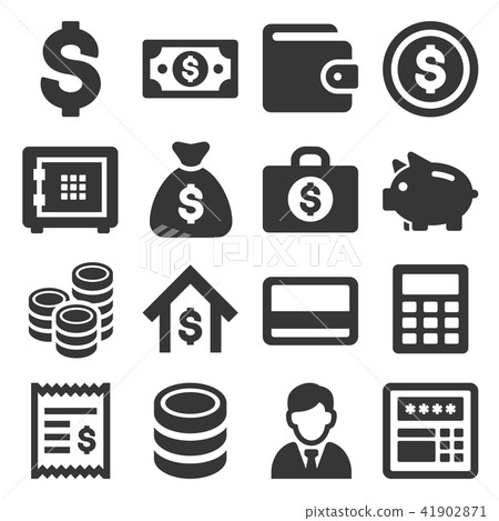 Money and Banking Icon Set. Vector Money and Banking Icon Set. Vector 41902871