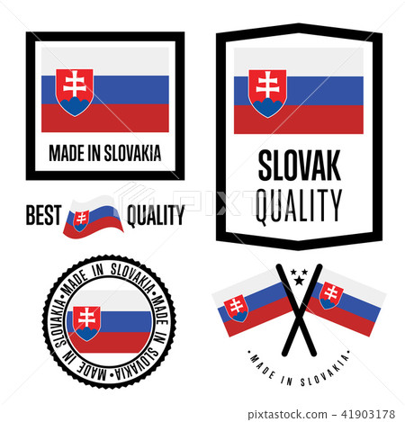 Slovakia quality label set for goods Slovakia quality label set for goods 41903178